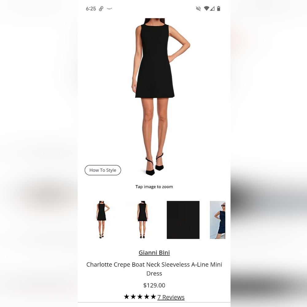 Black A line Cocktail Dress